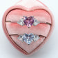 Diana Chunky ~ Anello cuori grandi con cubic zirconia a forma di cuore