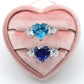 Diana Chunky ~ Anello cuori grandi con cubic zirconia a forma di cuore