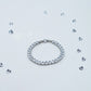 CHERIE-"THE SILVER SET"- 3 PCS- zirconia necklace+zirconia pendants earrings+zirconia tennis bracelet