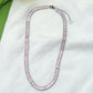 JULIANNE~ ACCIAIO INOSSIDABILE-GIROCOLLO CON ZIRCONI A BAGUETTE