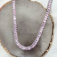 JULIANNE~ ACCIAIO INOSSIDABILE-GIROCOLLO CON ZIRCONI A BAGUETTE