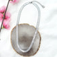 JULIANNE~ ACCIAIO INOSSIDABILE-GIROCOLLO CON ZIRCONI A BAGUETTE