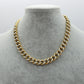 Madison ~ STAINLESS STEEL cuban chain+ zirconia necklace