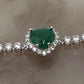 DIANA ~Chunky ~ Bracciale tennis con cuore in Cubic Zirconia