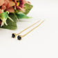 SHINY RAINBOW- Acciaio inossidabile ~ PAIO Orecchini filo pendenti con cubic zirconia