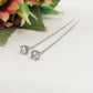 SHINY RAINBOW- Acciaio inossidabile ~ PAIO Orecchini filo pendenti con cubic zirconia