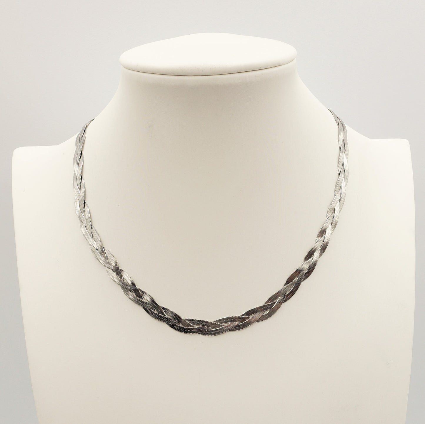 ELEONOR BRAID ~ Collana girocollo Snake intrecciata in ACCIAIO inossidabile