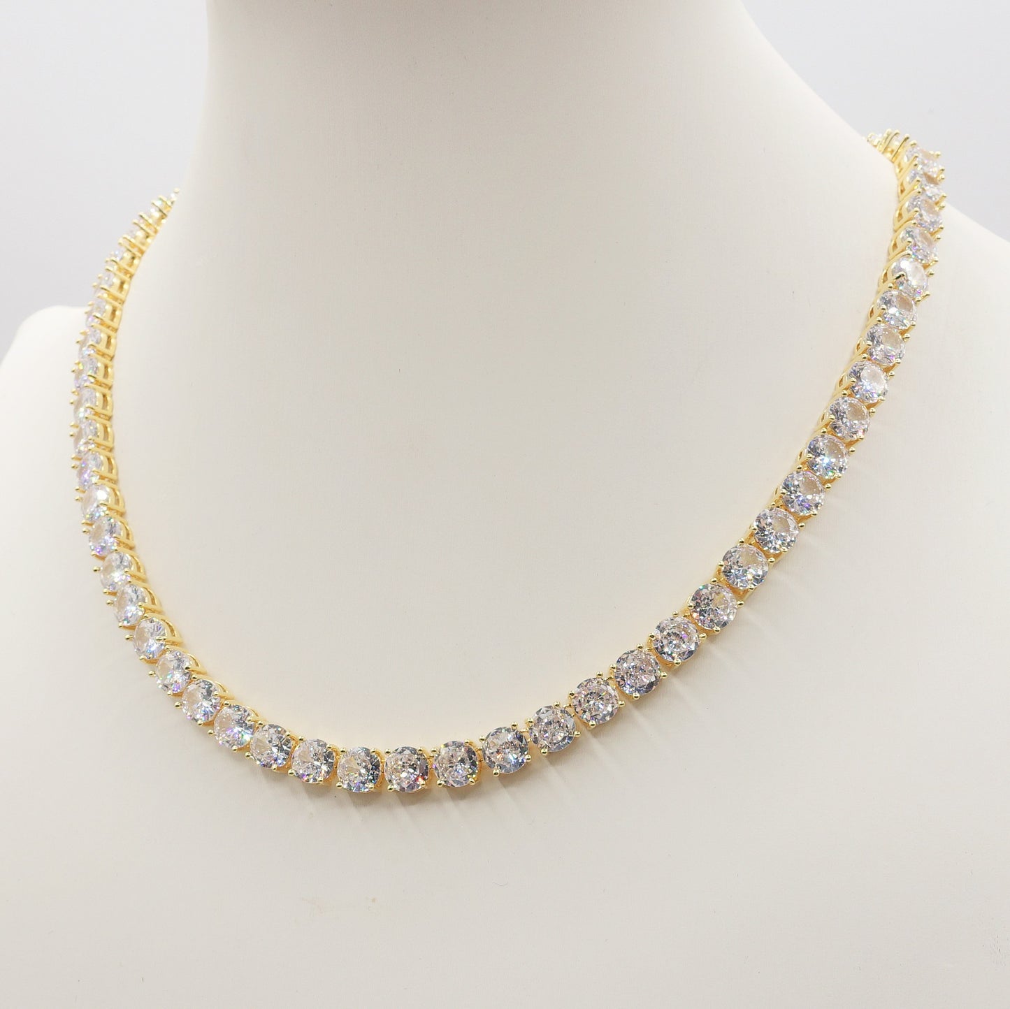 MELANIE LUXE -  Collier Tennis - Collana con Cubic Zirconia rotondi