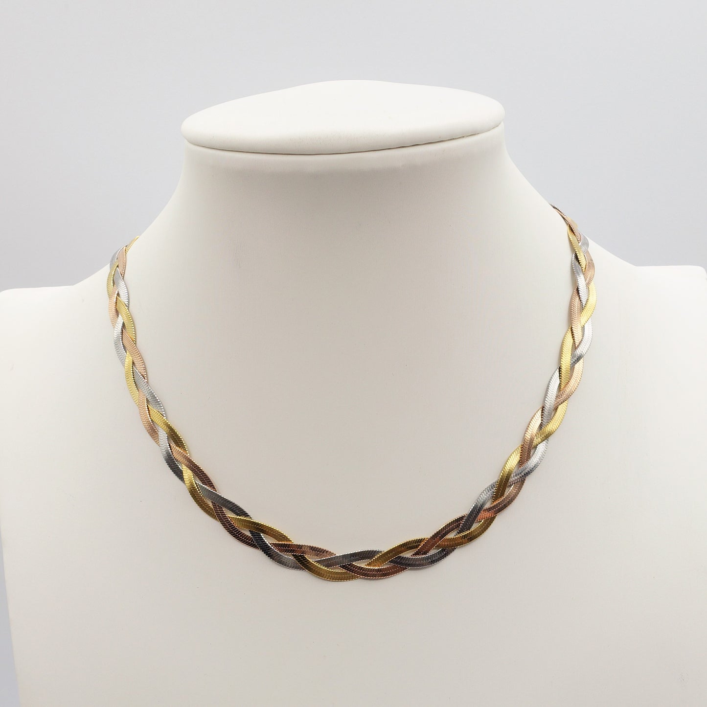 ELEONOR BRAID ~ Collana girocollo Snake intrecciata in ACCIAIO inossidabile