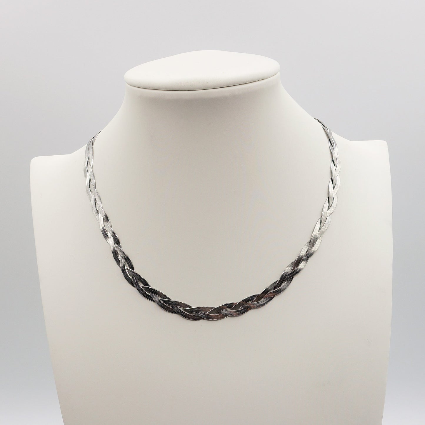 ELEONOR BRAID ~ Collana girocollo Snake intrecciata in ACCIAIO inossidabile