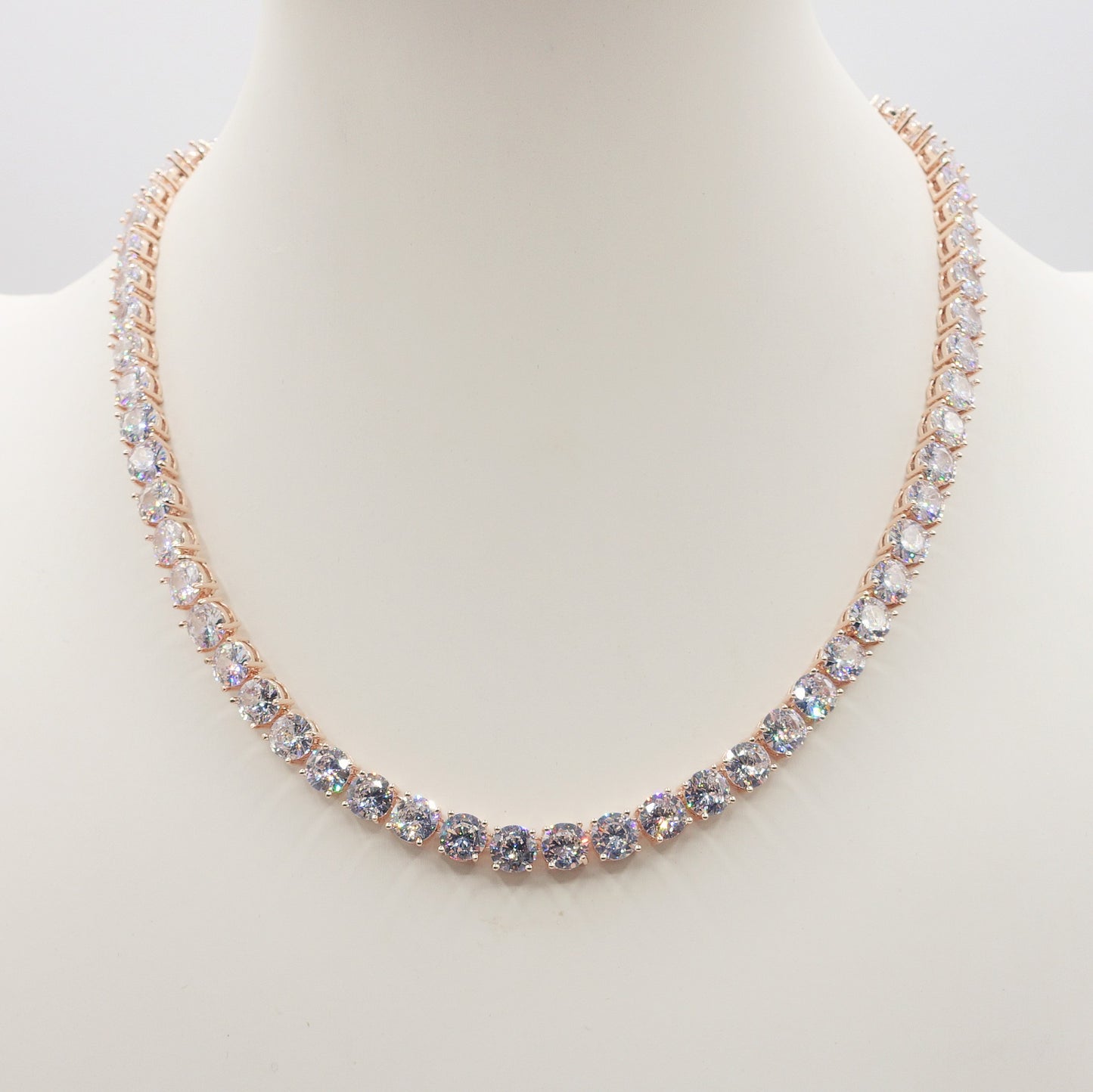MELANIE LUXE -  Collier Tennis - Collana con Cubic Zirconia rotondi