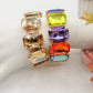 MARGOT LUXE - Bracciale elasticizzato con pietre sfaccettate -luce colection