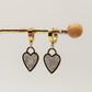 POLLY - ACCIAIO INOSSIDABILE ~ Orecchini mini cerchi con cuore zirconato XL