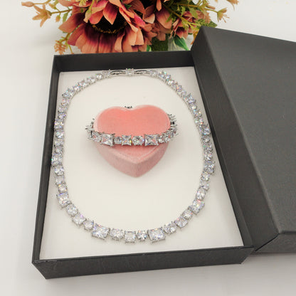 CHARIS CRYSTAL SET 3PZ - collana bracciale e orecchini in cubic zirconia