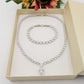 SET 3PZ CHANTELLE HEART  Collier Tennis+bracciale + Orecchini pendenti