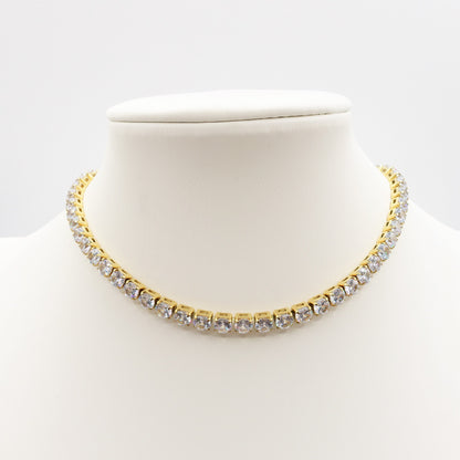 MELANIE ~ Tennis Choker girocollo in ACCIAIO INOSSIDABILE con cubic zirconia