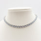 MELANIE ~ Tennis Choker girocollo in ACCIAIO INOSSIDABILE con cubic zirconia