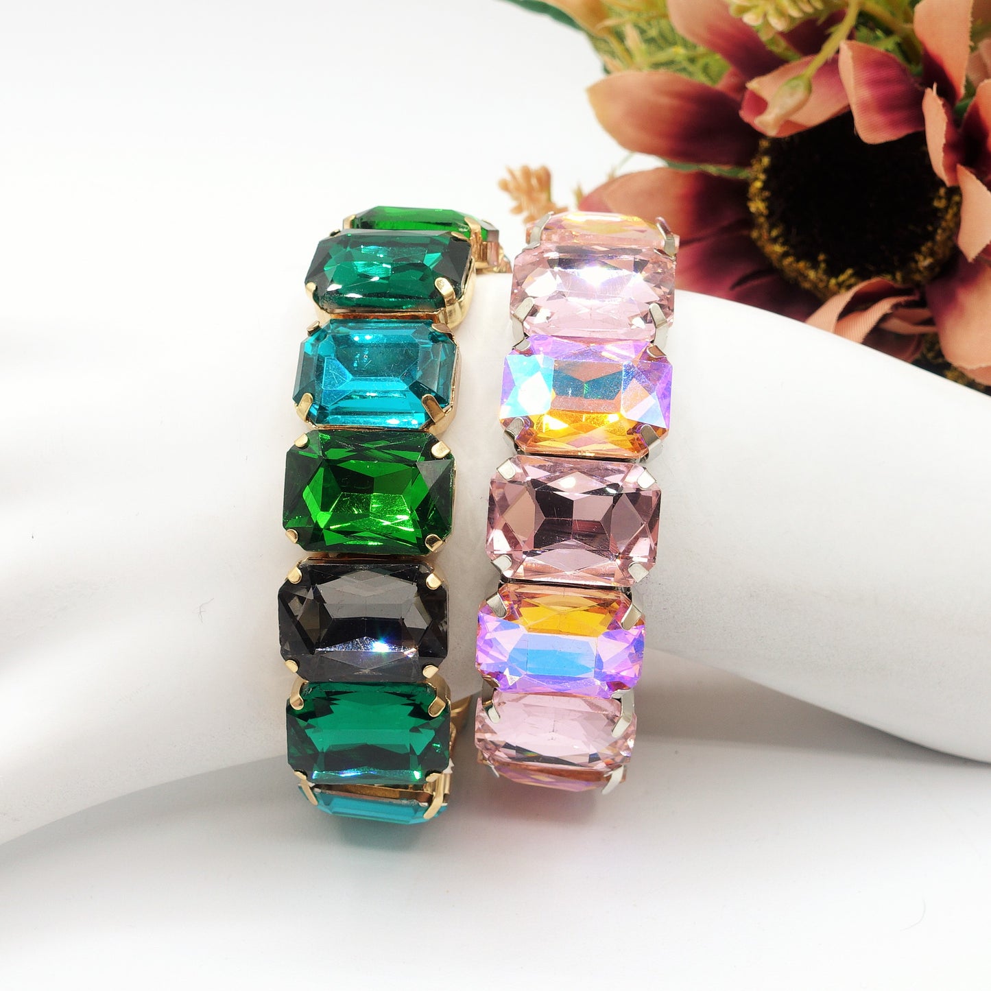 MARGOT new colours - Bracciale Elasticizzato con pietre sfaccettate
