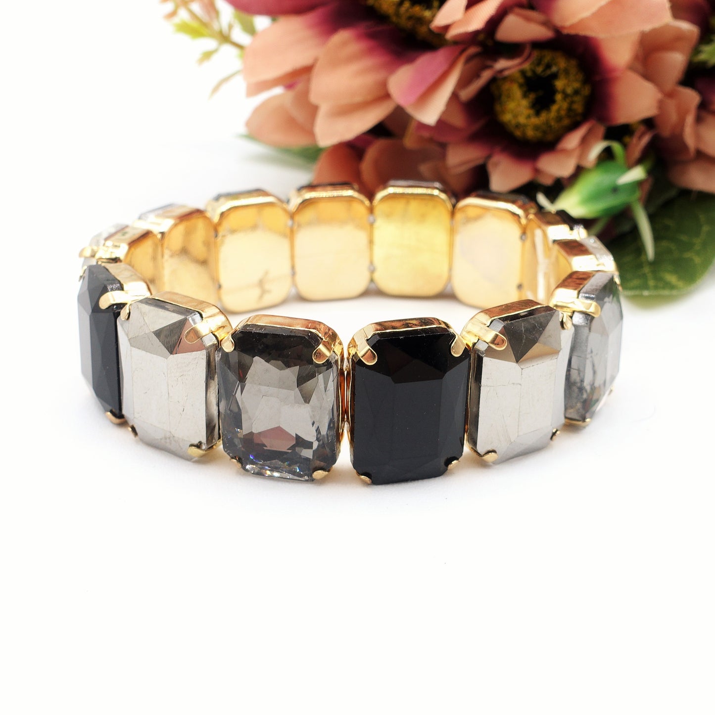 MARGOT new colours - Bracciale Elasticizzato con pietre sfaccettate