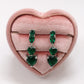 CHERIE - tiny - Orecchini pendenti in cubic zirconia a forma di cuore