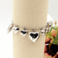 AURELIE ~ Bracciale ACCIAIO INOSSIDABILE con cuori bombe'