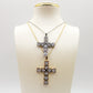LOVELY CROSS - ACCIAIO Inossidabile - collana con pendente croce a cuori in cubic zirconia