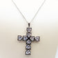 LOVELY CROSS - ACCIAIO Inossidabile - collana con pendente croce a cuori in cubic zirconia