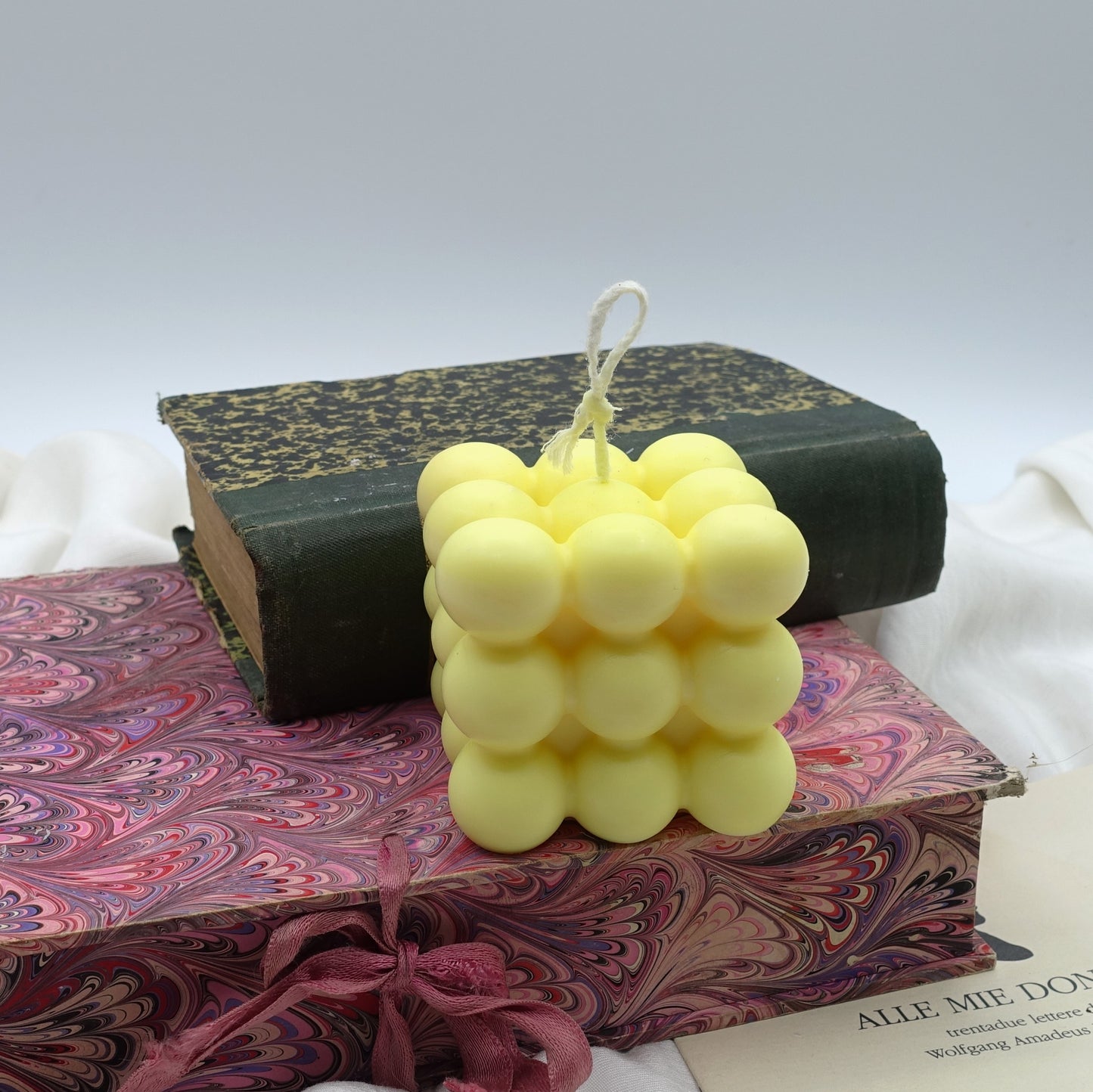 Andromeda ~ bubbles cube candle