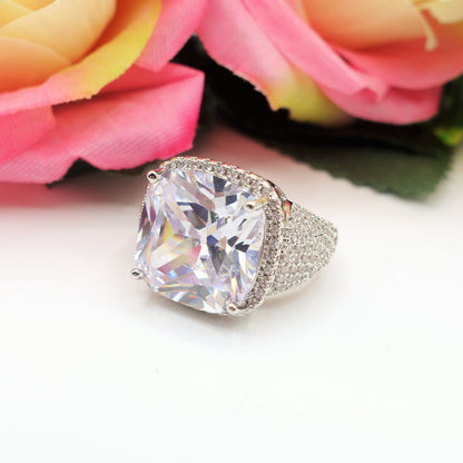 DIVINA - Cocktail ring regolabile con cubic zirconia