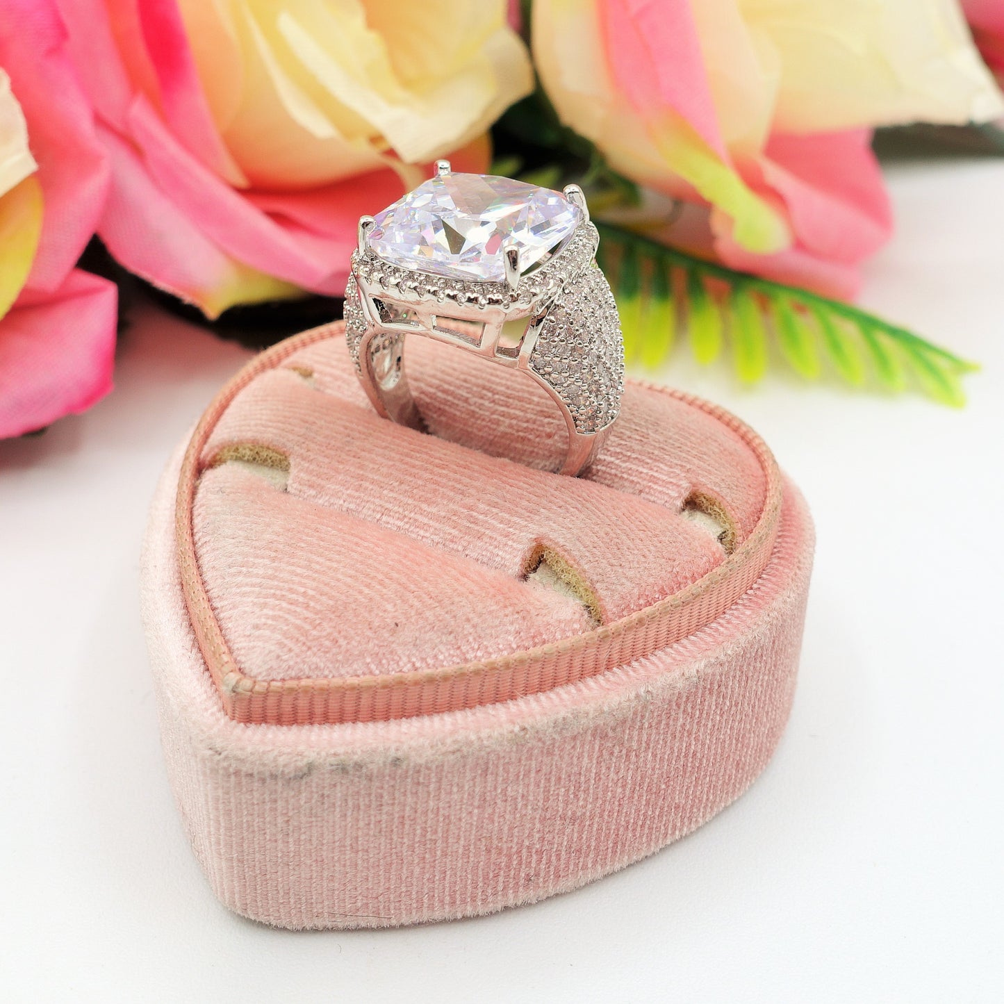 DIVINA - Cocktail ring regolabile con cubic zirconia