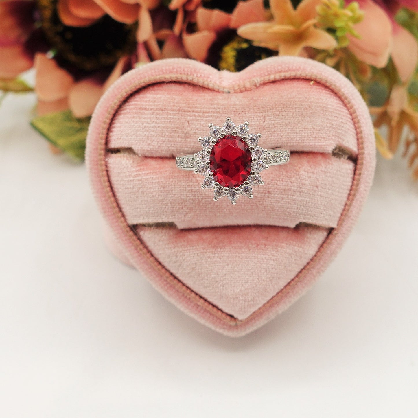 KATE ~ large ~ Anello regolabile con cubic zirconia a forma di OVALE
