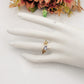 ANGEL ~ Anello regolabile con cuore alato e cubic zirconia a forma di cuore