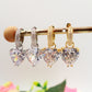 TESSA ~ HOOPS ~ Orecchini mini cerchio con cuore XL in Cubic Zirconia