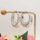 QUINN BIG HOOPS - acciaio inossidabile orecchini cerchio bombati torchon vintage