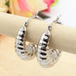 QUINN BIG HOOPS - acciaio inossidabile orecchini cerchio bombati torchon vintage