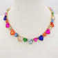 LUCE HEARTS cuori alternati - ACCIAIO inossidabile - collier con pietre sfaccettate