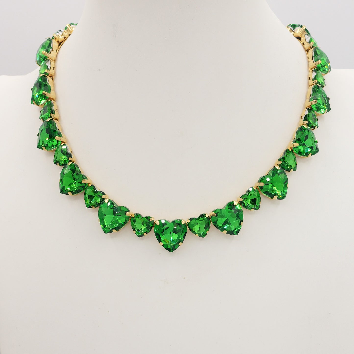 LUCE HEARTS cuori alternati - ACCIAIO inossidabile - collier con pietre sfaccettate