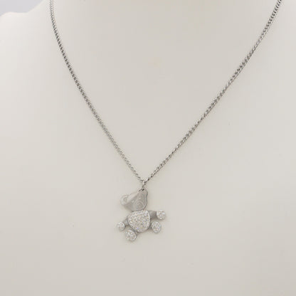 COCO ~ Collana Teddy orsetto in Acciaio Inossidabile e Cubic Zirconia