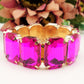 MARGOT LUXE - Bracciale elasticizzato con pietre sfaccettate -luce colection