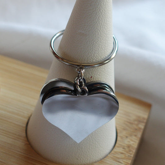 Anello big heart - pendenti a cuore Anello regolabile in Acciaio inossidabile