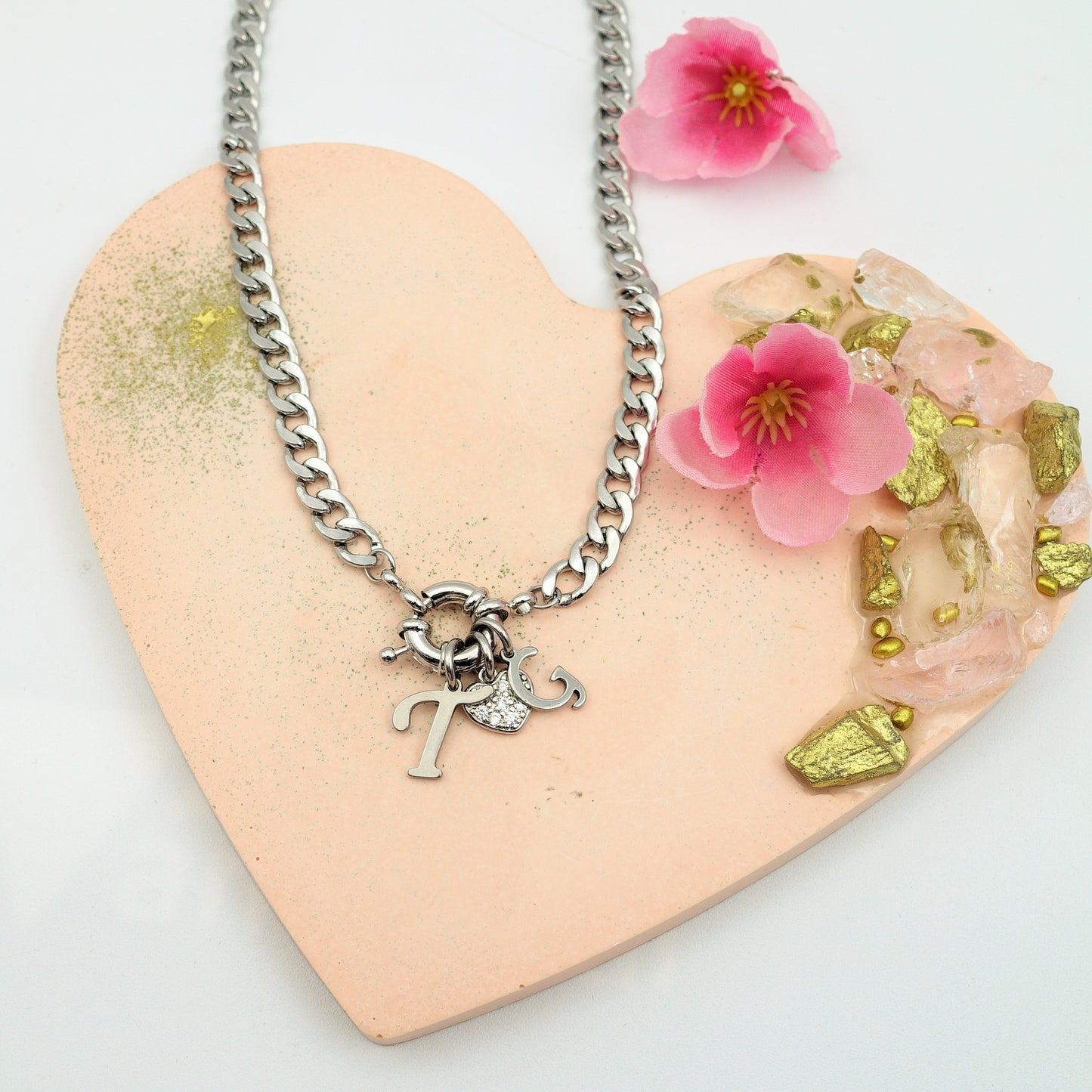 MY INITIALS ~ Collana Personalizzata Con le tue iniziali in Acciaio Inossidabile