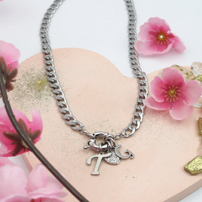MY INITIALS ~ Collana Personalizzata Con le tue iniziali in Acciaio Inossidabile