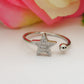 ELLIE STAR ~ ANELLO in ARGENTO 925 stella e zirconi regolabile