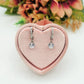 ASTRID - ACCIAIO INOSSIDABILE ~ Orecchini cerchio e pendente cuore in cubic zirconia