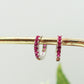 ANASTASIA - Orecchini mini cerchi zirconati RAINBOW
