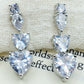 CHERIE - tiny - Orecchini pendenti in cubic zirconia a forma di cuore