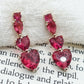 CHERIE - tiny - Orecchini pendenti in cubic zirconia a forma di cuore