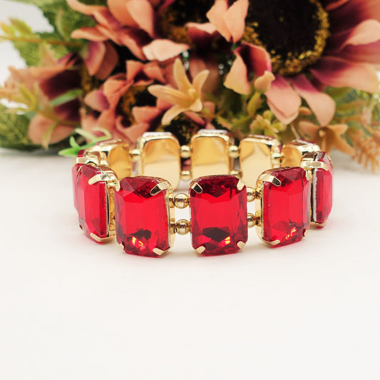 MARGOT PEARLS  -Bracciale Elasticizzato con perle e pietre sfaccettate - LUCE COLLECTION