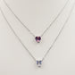 CHERIE single heart - ACCIAIO INOSSIDABILE - Collana con cuore in cubic zirconia