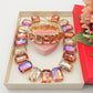 MARGOT LUXE SET - Collier ,Bracciale e Orecchini con pietre sfaccettate